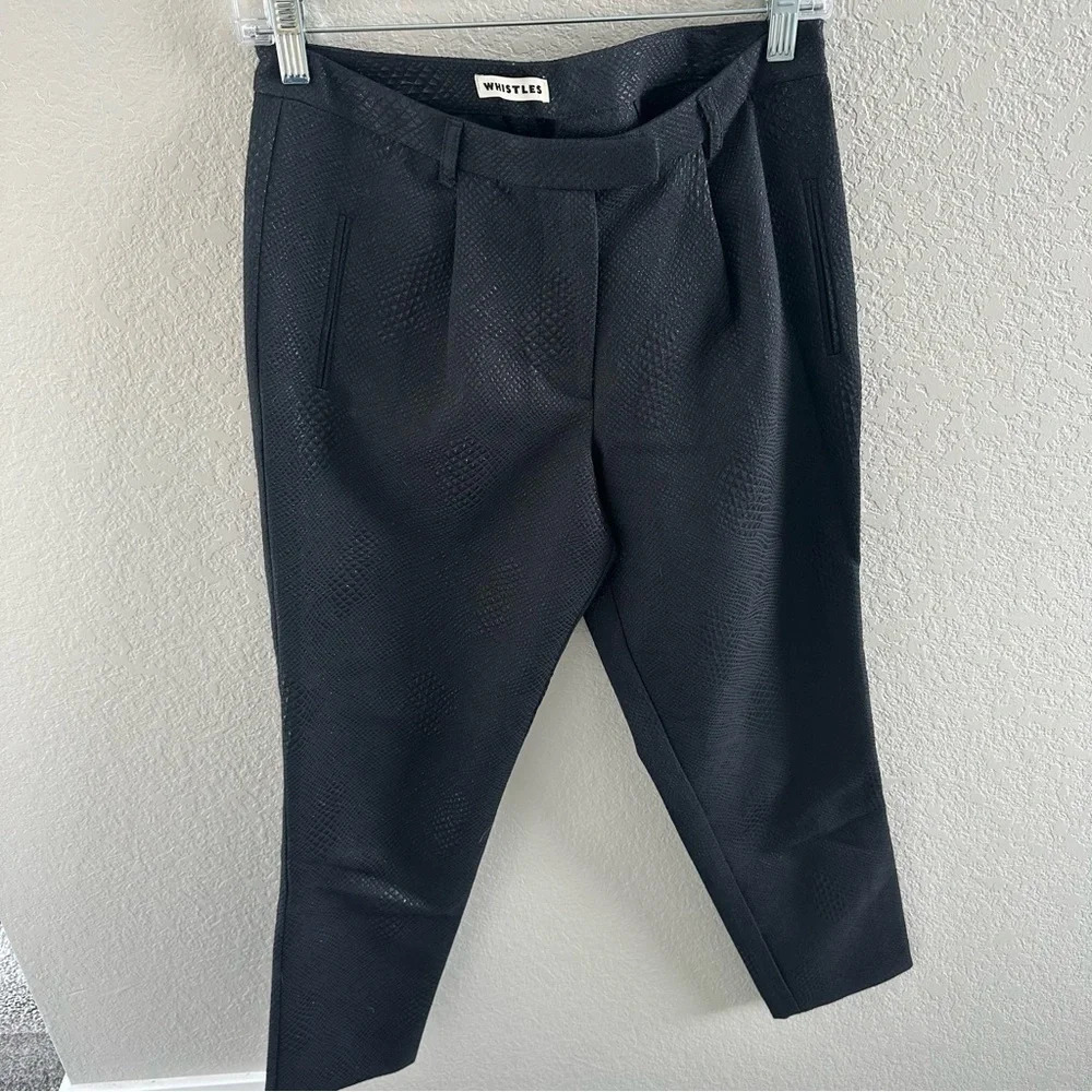 Whistles Metallic Snake Skin Dress Pants